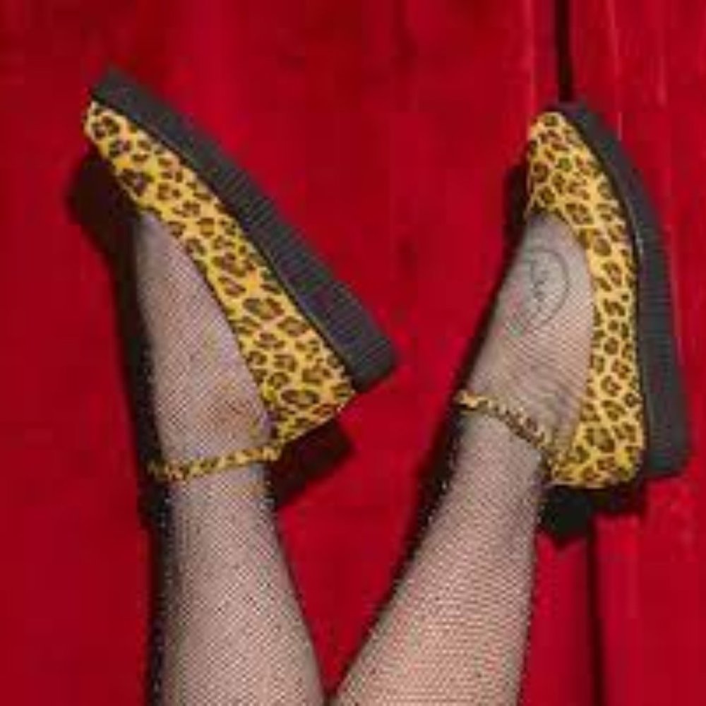 Yellow Leopard TUK ballet flat creeper